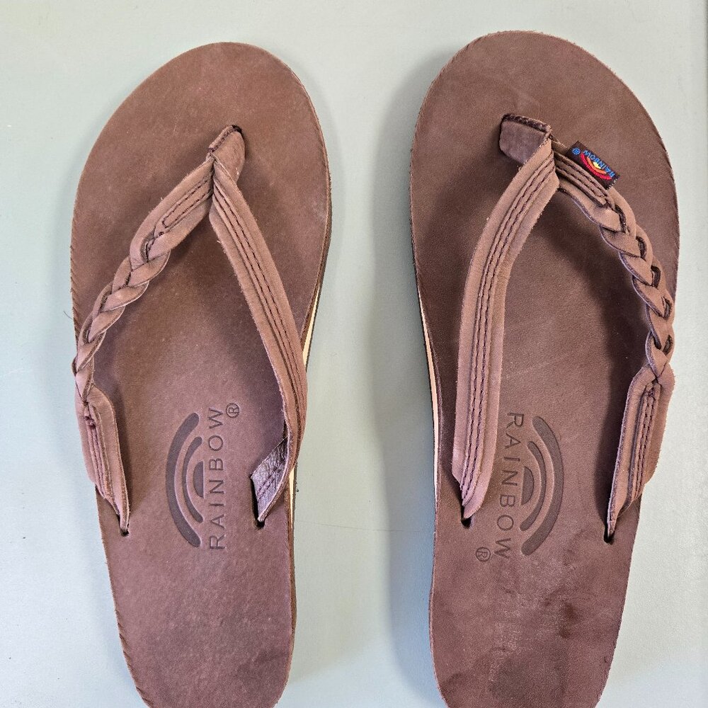 Rainbow Leather Sandals